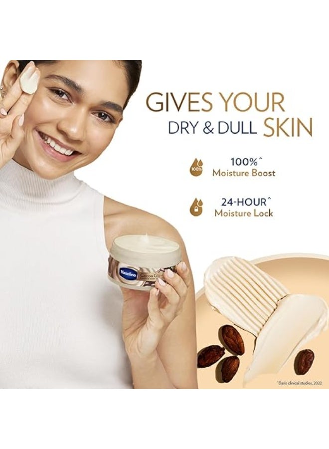 Vaseline Cocoa Glow Whipped Body Butter, 180 g. Cocoa & Shea Butter for Glowing Soft Skin - Image 2